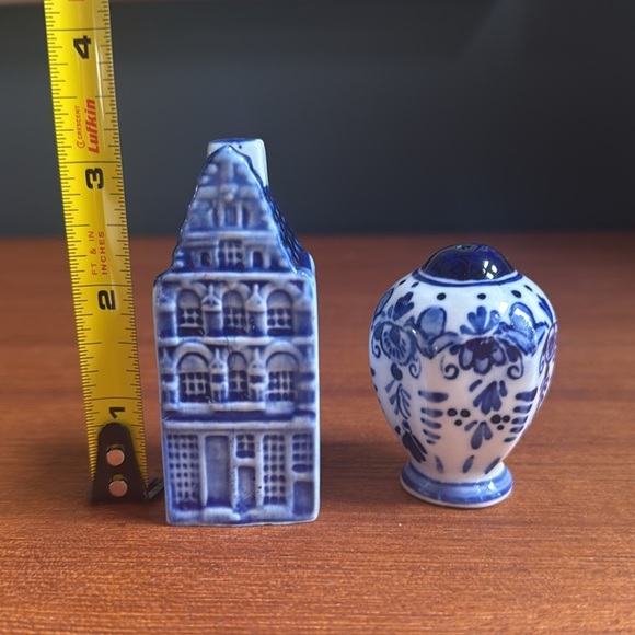 Blue and White Ceramic Art Set delft porcelain Dutch 647 as is - Picture 3 of 6